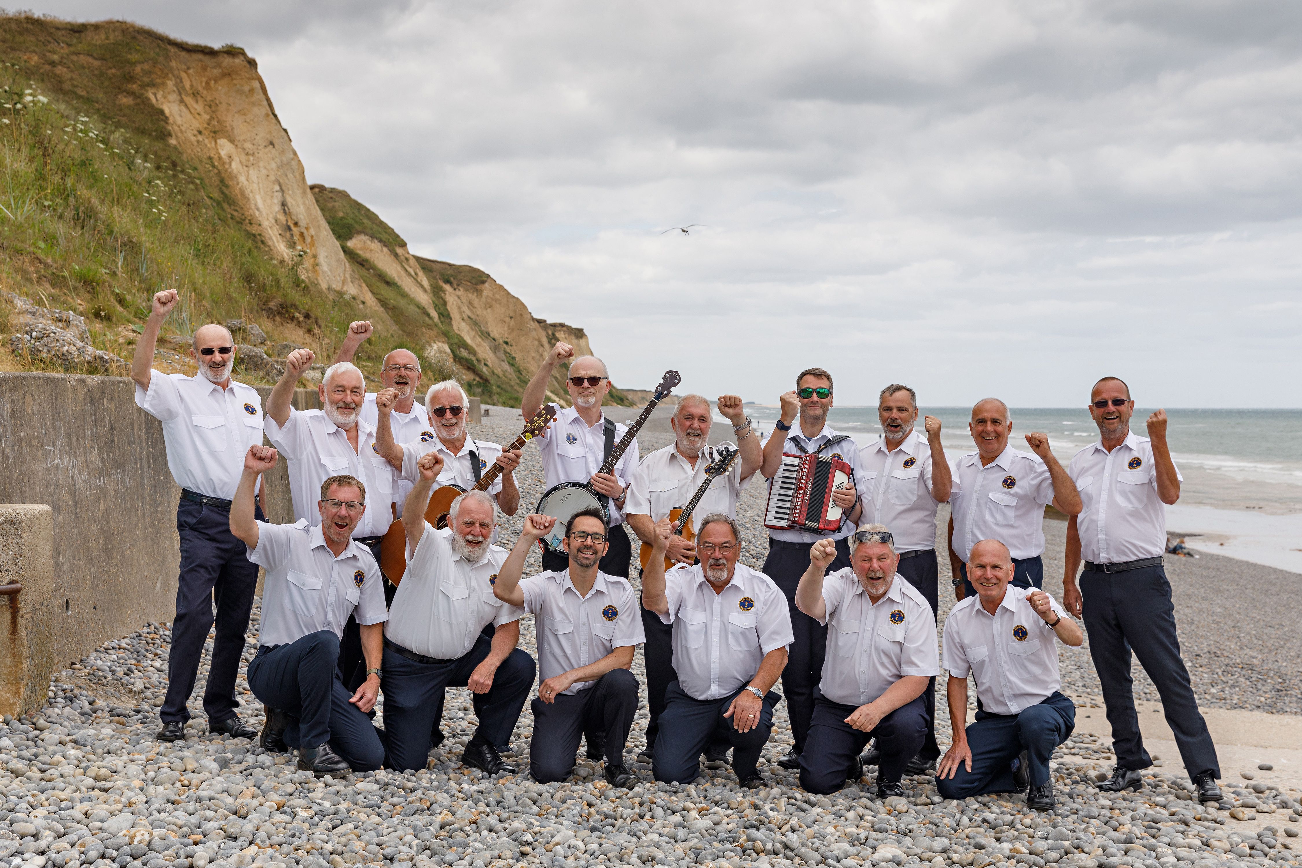 The Sheringham Shantymen pictured for the Queen's Jubilee